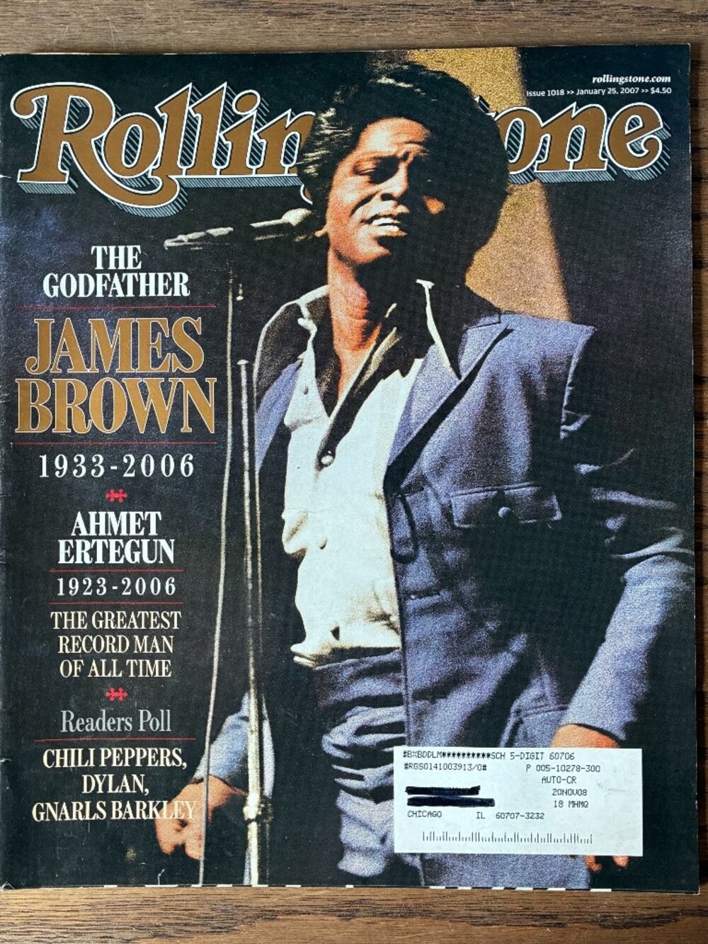 Rolling Stones Magazine Issue #1018; James Brown; Jan. 25, 2007